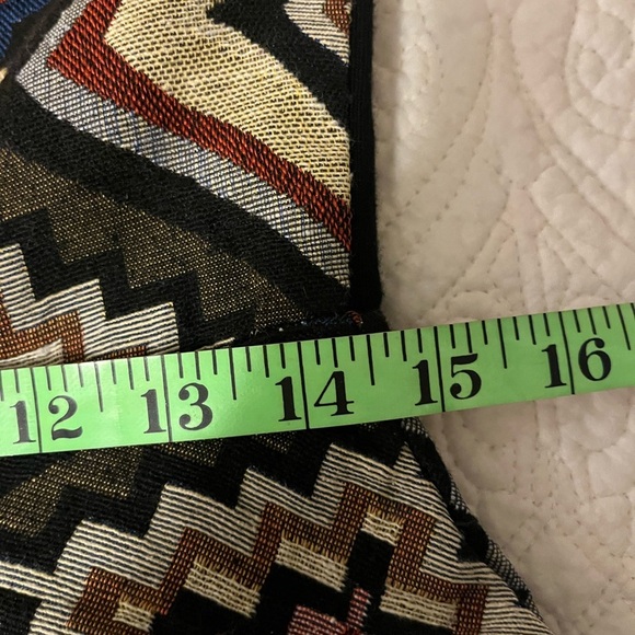 Carpetbag Fit&Flare Geometric Patterned Sleeveless, Crew Neck Lined Dress, Med - Picture 6 of 11